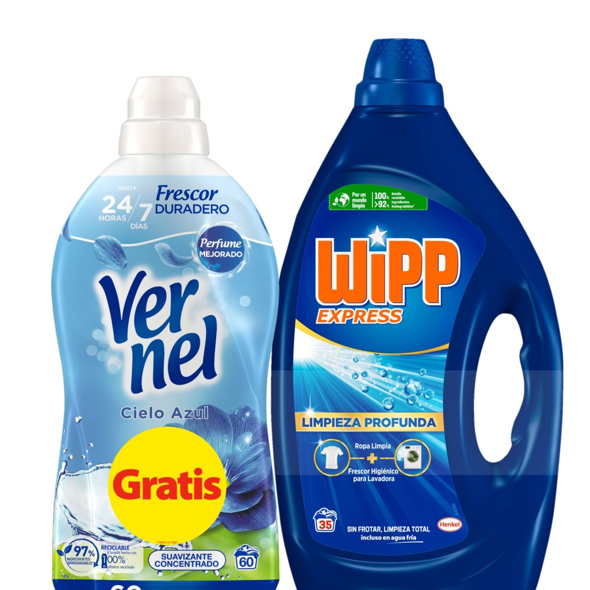 Detergente Limpieza Profunda + Suavizante Cielo Azul