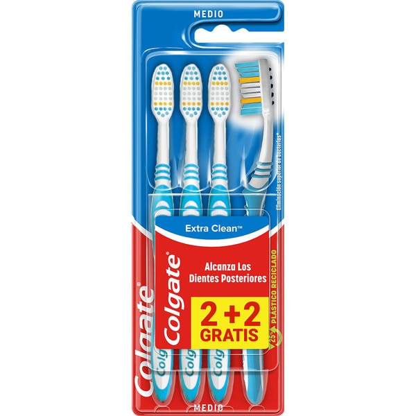 Pack Cepillos Colgate Extra Clean 2+2