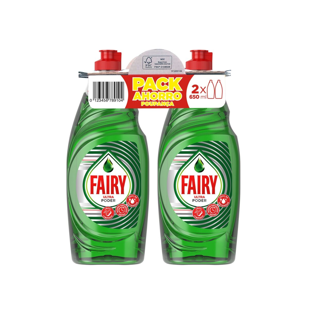 Fairy pack 2 x 650ml