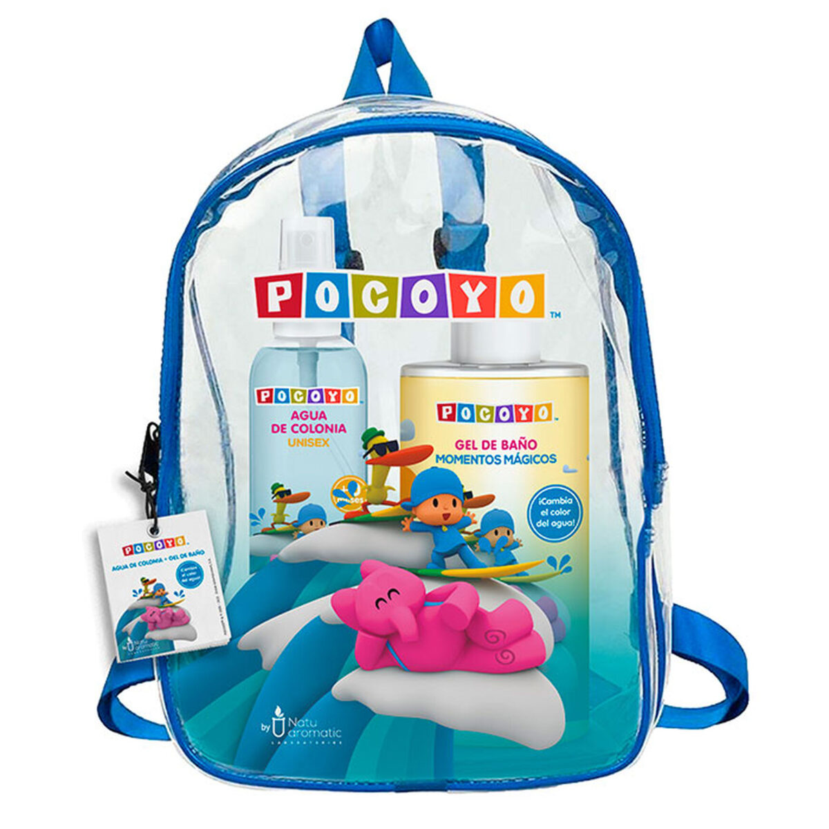 Mochila Pocoyo set agua de colonia y gel de baño